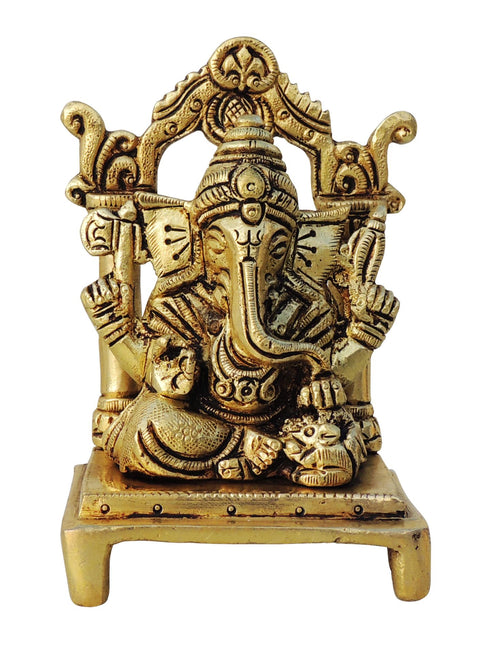 Brass Ganesh Ji God Idol Statue 0.54 Kg